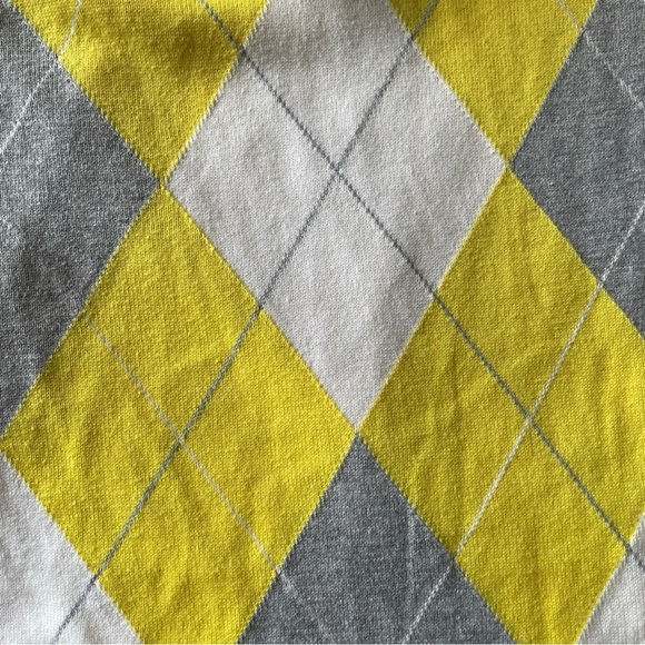 Express Yellow and Gray Argyle Men's Sweater Sz XL - Picture 5 of 6